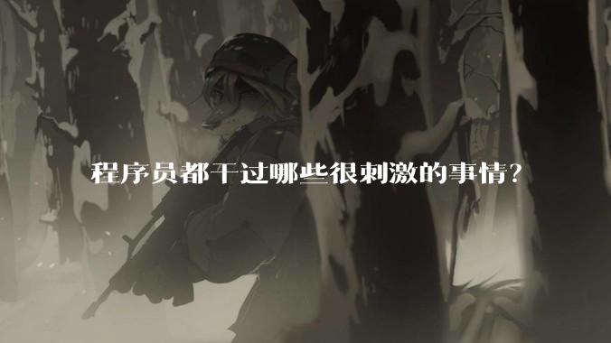 程序员都干过哪些很刺激的事情？